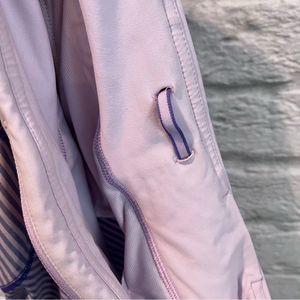 RARE sz 8 Lululemon Speed Short Classic Stripe Iris Flower Pretty Purple Run - Picture 10 of 12